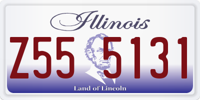 IL license plate Z555131