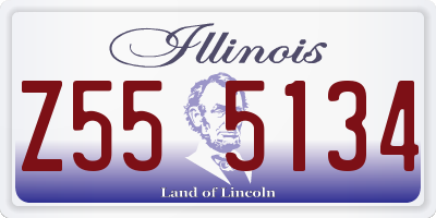 IL license plate Z555134