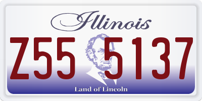 IL license plate Z555137