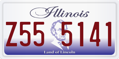 IL license plate Z555141