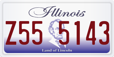IL license plate Z555143