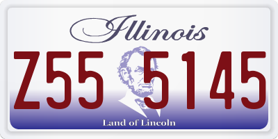 IL license plate Z555145