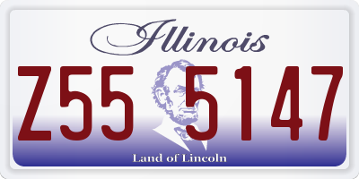 IL license plate Z555147