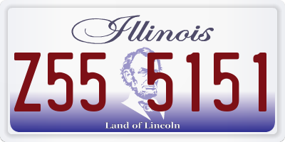 IL license plate Z555151