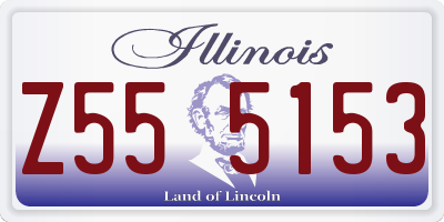 IL license plate Z555153