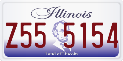 IL license plate Z555154