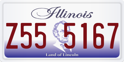 IL license plate Z555167