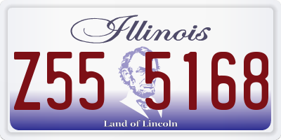 IL license plate Z555168