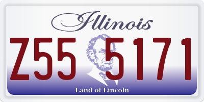 IL license plate Z555171