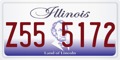 IL license plate Z555172