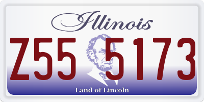 IL license plate Z555173