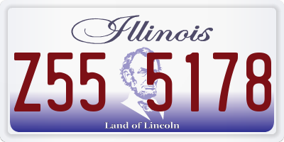 IL license plate Z555178