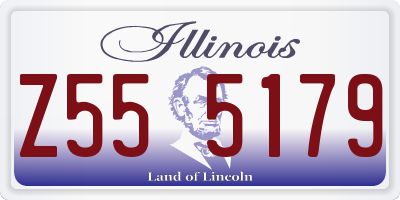 IL license plate Z555179