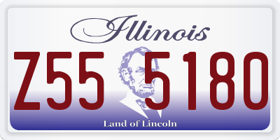 IL license plate Z555180