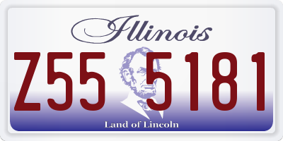 IL license plate Z555181