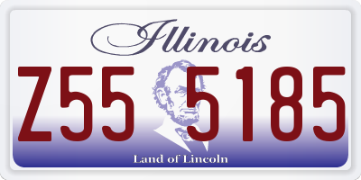 IL license plate Z555185