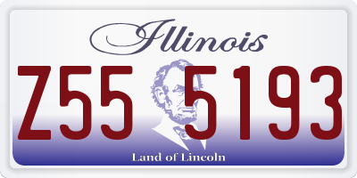 IL license plate Z555193