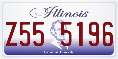IL license plate Z555196