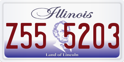 IL license plate Z555203