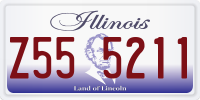 IL license plate Z555211