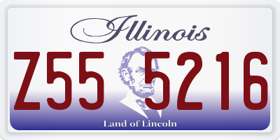 IL license plate Z555216