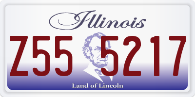 IL license plate Z555217
