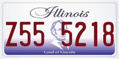 IL license plate Z555218