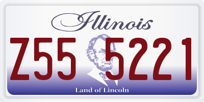 IL license plate Z555221