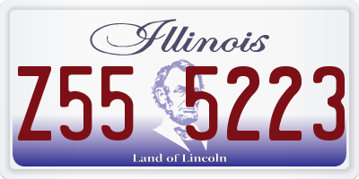 IL license plate Z555223
