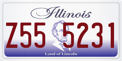 IL license plate Z555231