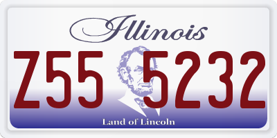 IL license plate Z555232