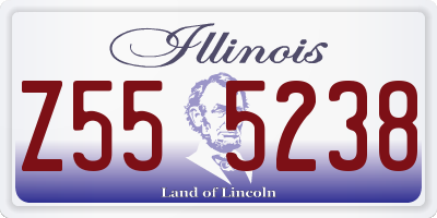 IL license plate Z555238
