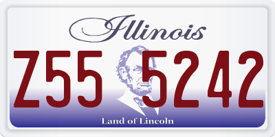 IL license plate Z555242