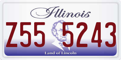 IL license plate Z555243