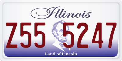IL license plate Z555247