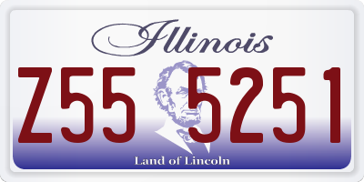 IL license plate Z555251