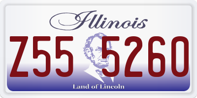 IL license plate Z555260