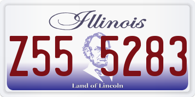 IL license plate Z555283
