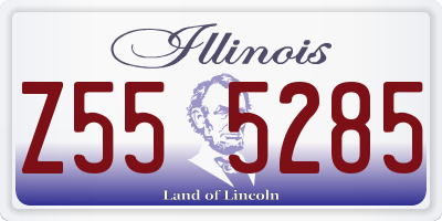 IL license plate Z555285