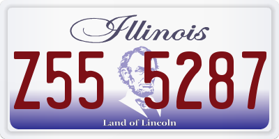 IL license plate Z555287