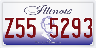 IL license plate Z555293