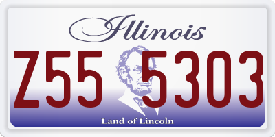 IL license plate Z555303
