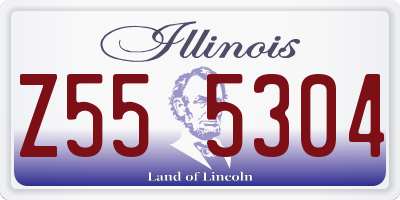 IL license plate Z555304