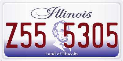 IL license plate Z555305