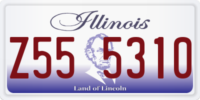 IL license plate Z555310