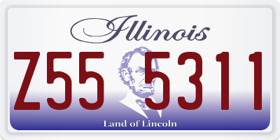 IL license plate Z555311