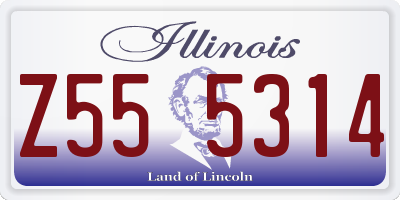 IL license plate Z555314