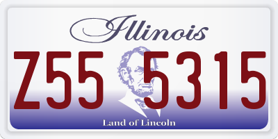 IL license plate Z555315