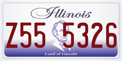 IL license plate Z555326