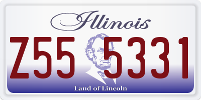 IL license plate Z555331